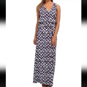 Lilly Pulitzer Navy Get Your Chev On Mills Maxi XS